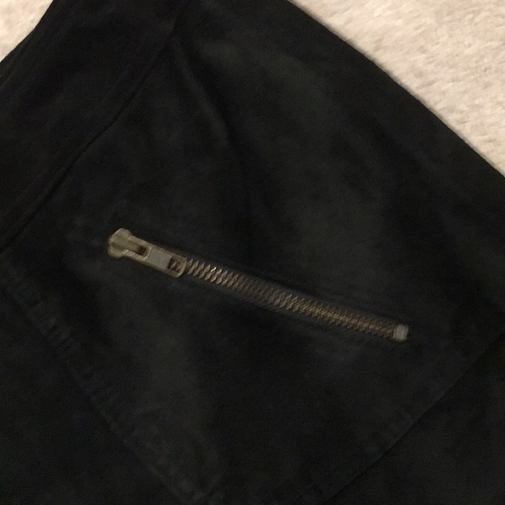 Black 100% leather Context skirt. - Picture 3 of 7